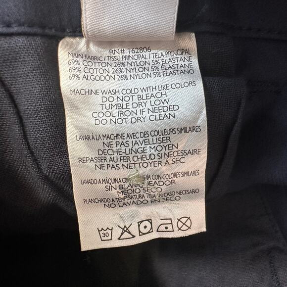 Cotton & Co Cotton Nylon Easy Short Mens 36 Navy Stretch Flat Front Straight Leg - Picture 8 of 9